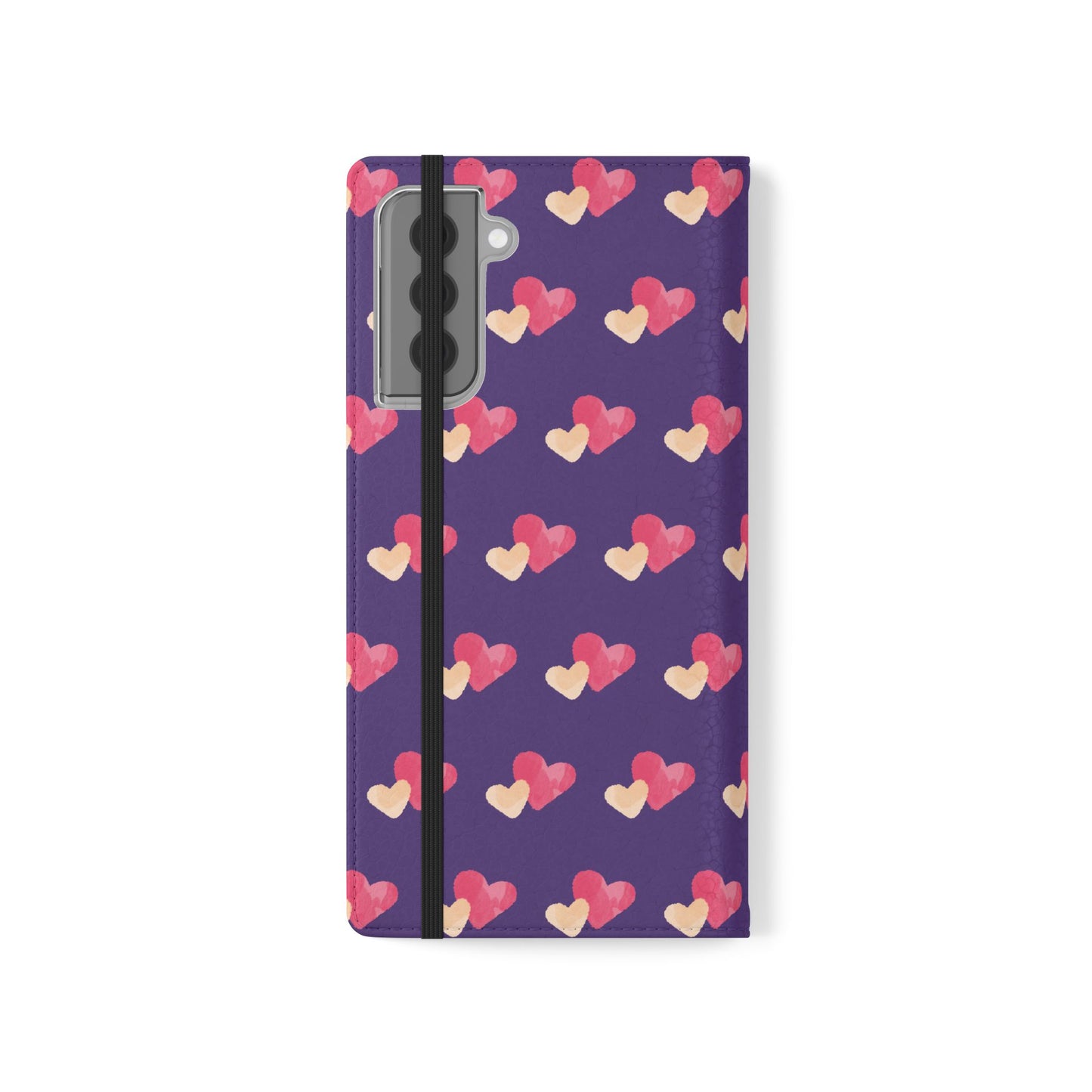 "Faith-Filled Hearts | Flip Phone Case – Purple"