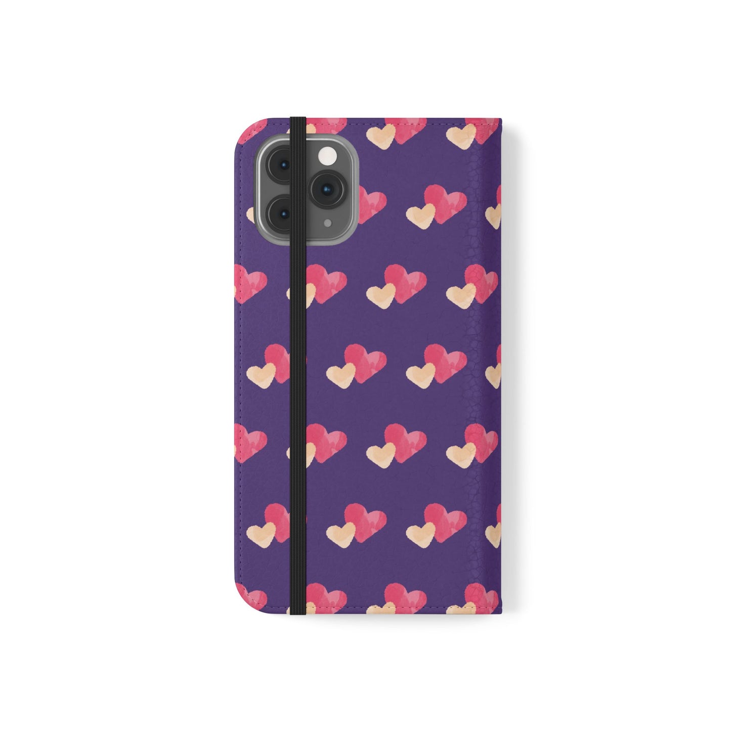 "Faith-Filled Hearts | Flip Phone Case – Purple"