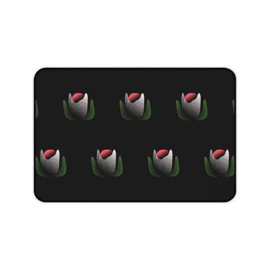 Bloom After Dark Desk Mat – Black Floral Mouse Pad for Desk