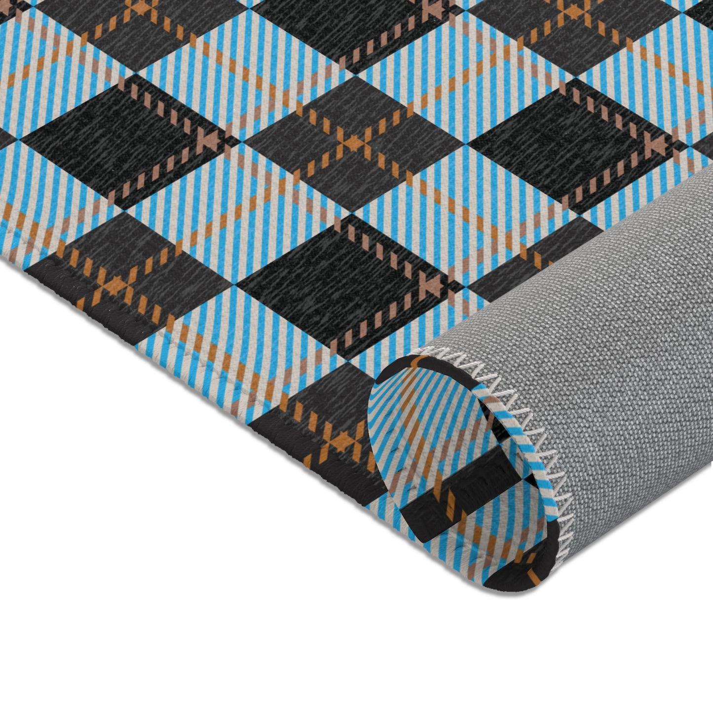 Ember Frost Area Rug – Frozen Tartan FW25