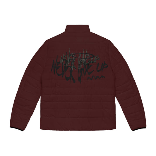 Never Give Up Men’s Puffer Jacket