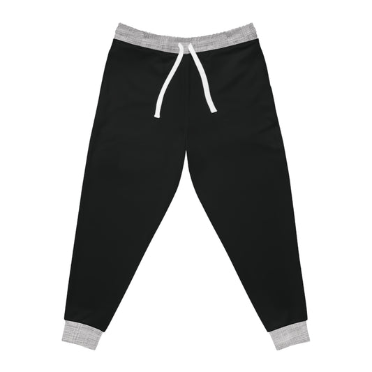 Grayscale Grid Trim Unisex Joggers for Comfort & Performance, Casual Wear, Gym Sessions, Travel, Gifts for Sports Lovers