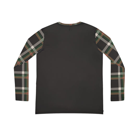 Faithful Tartan V-Neck Top – Charcoal Black