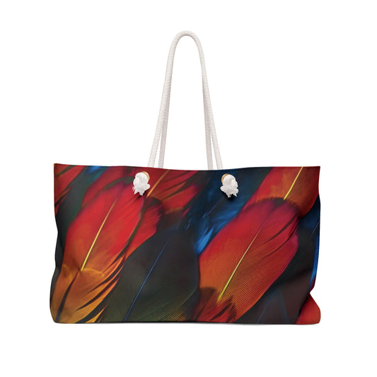 “Carried by Glory” Feather Print Weekender Bag