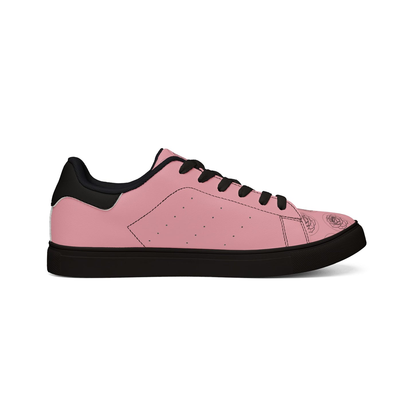 Petal Blush Low-Top Leather Sneakers — Low-Top Casual Shoes