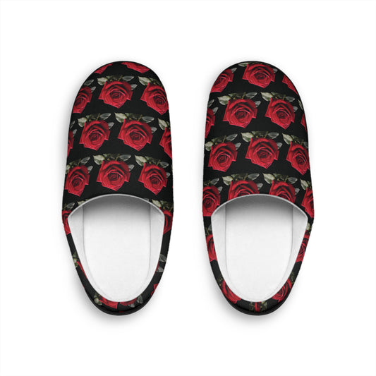 Scattered in Grace — Rose Print Slippers