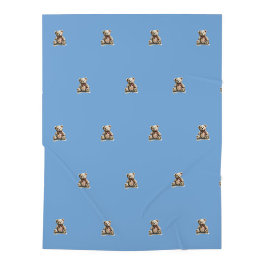 Teddy Blessings Swaddle Blanket