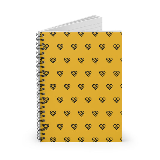 Faith in Every Line – Yellow Heart Spiral Notebook
