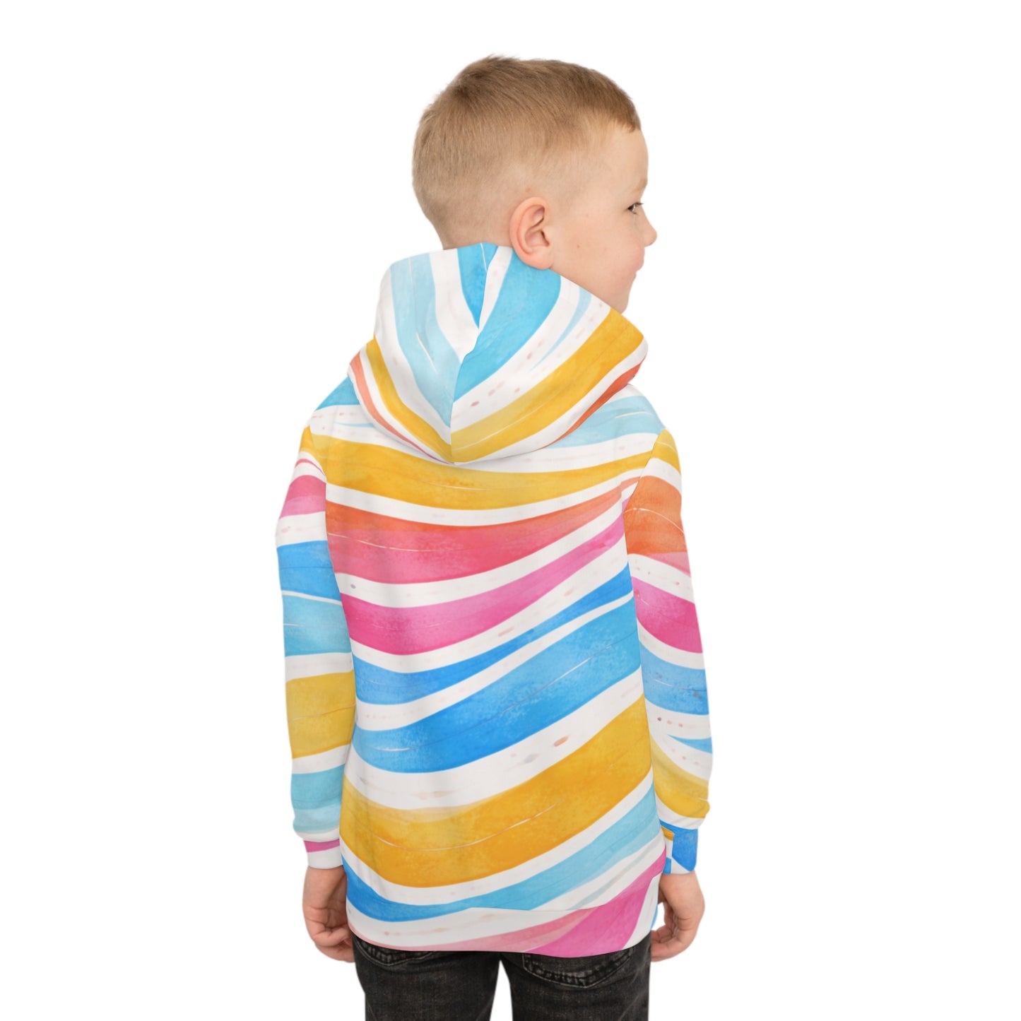Sunburst Stripe Youth Hoodie (Unisex) | Golden Unfurling