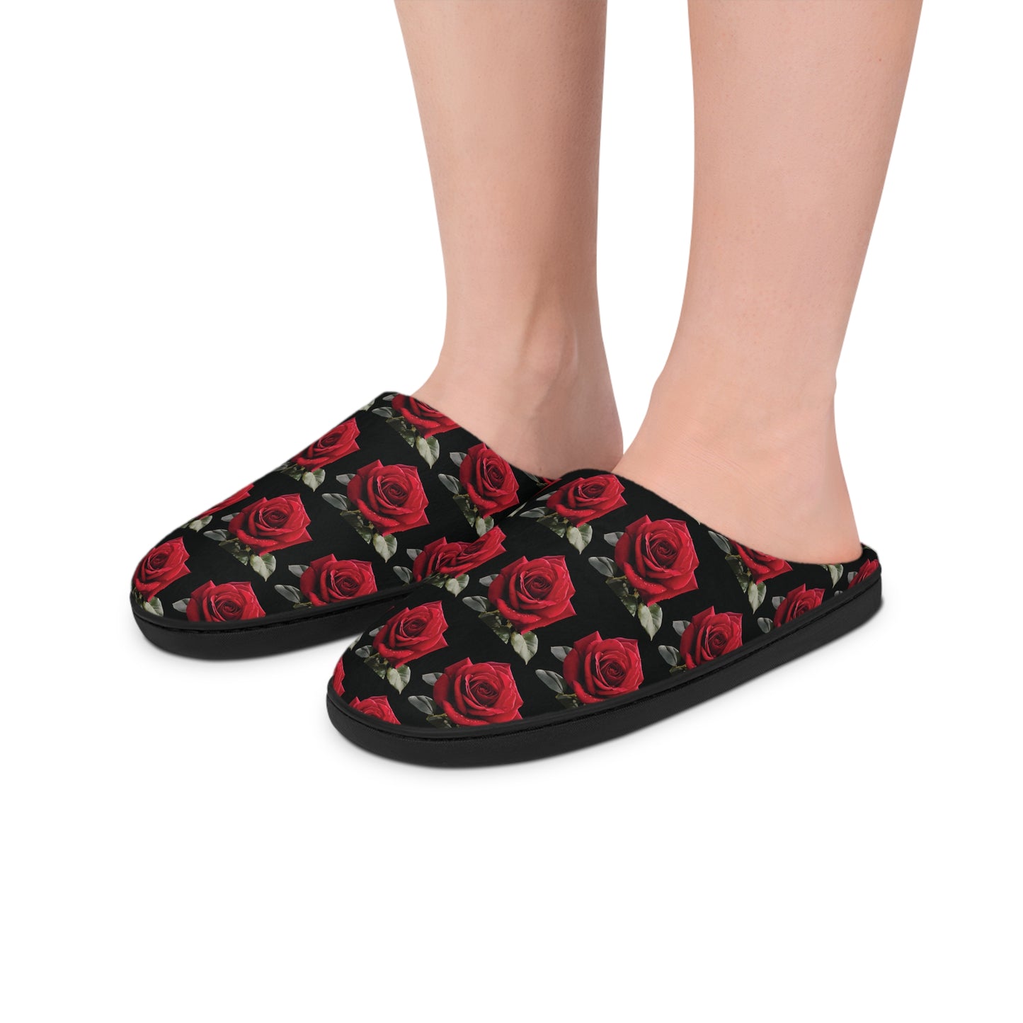 Scattered in Grace — Rose Print Slippers