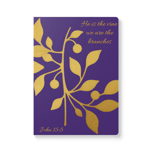 The Vine & The Branches – John 15:5 Journal (Purple & Gold)