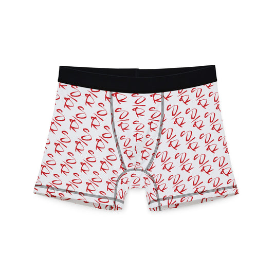 Scattered Script – Men's Boxer Briefs (White/Red)