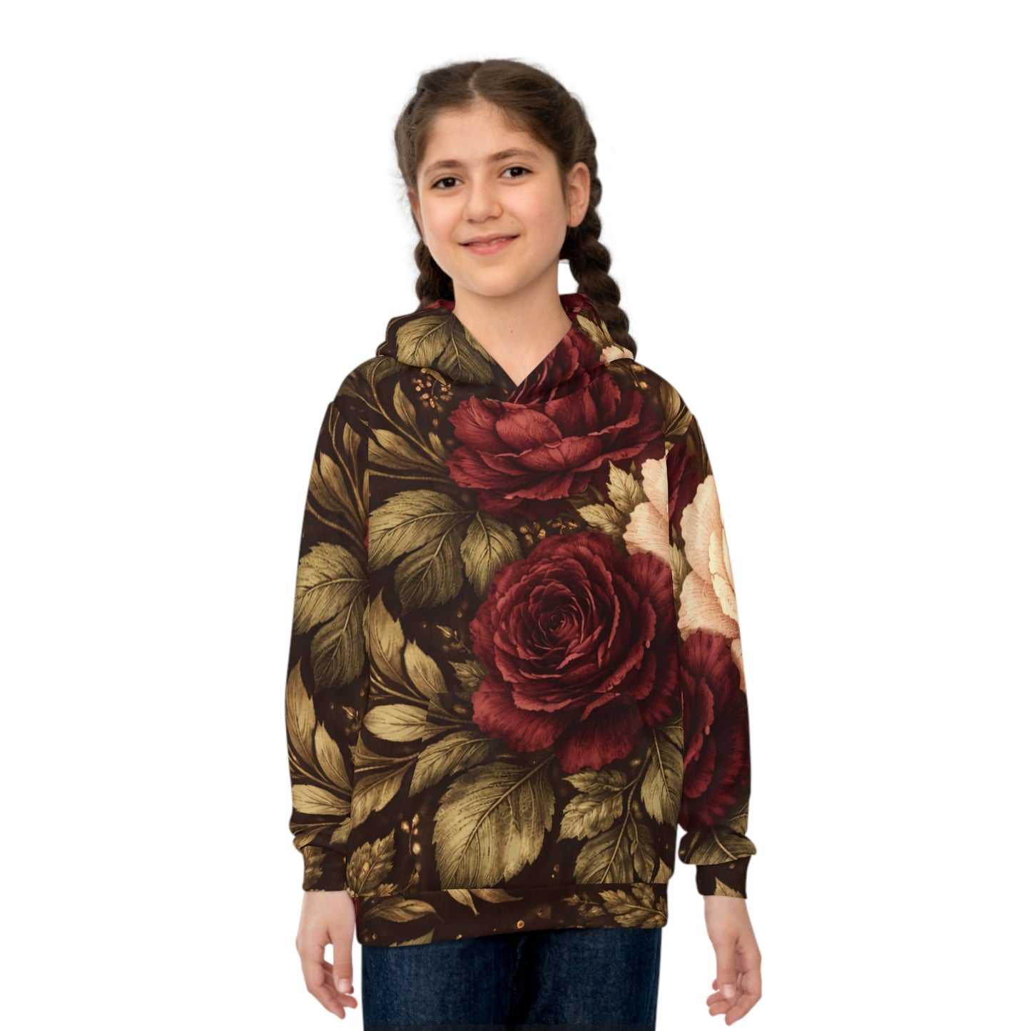 Abundance Tapestry Youth Hoodie (Unisex) | Golden Unfurling