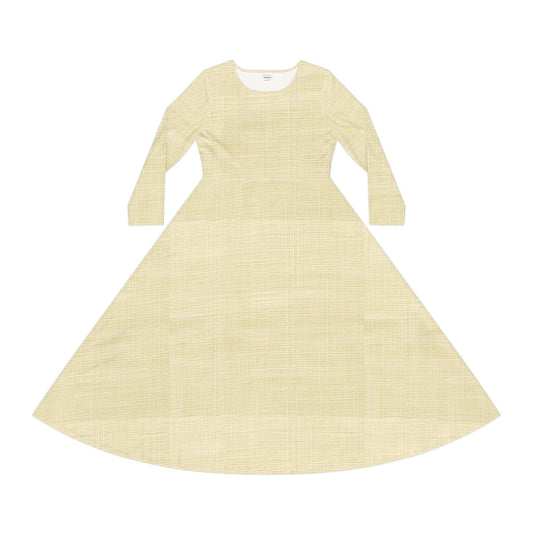 Bread of Life – Butter Muslin Print Long-Sleeve Midi Dress