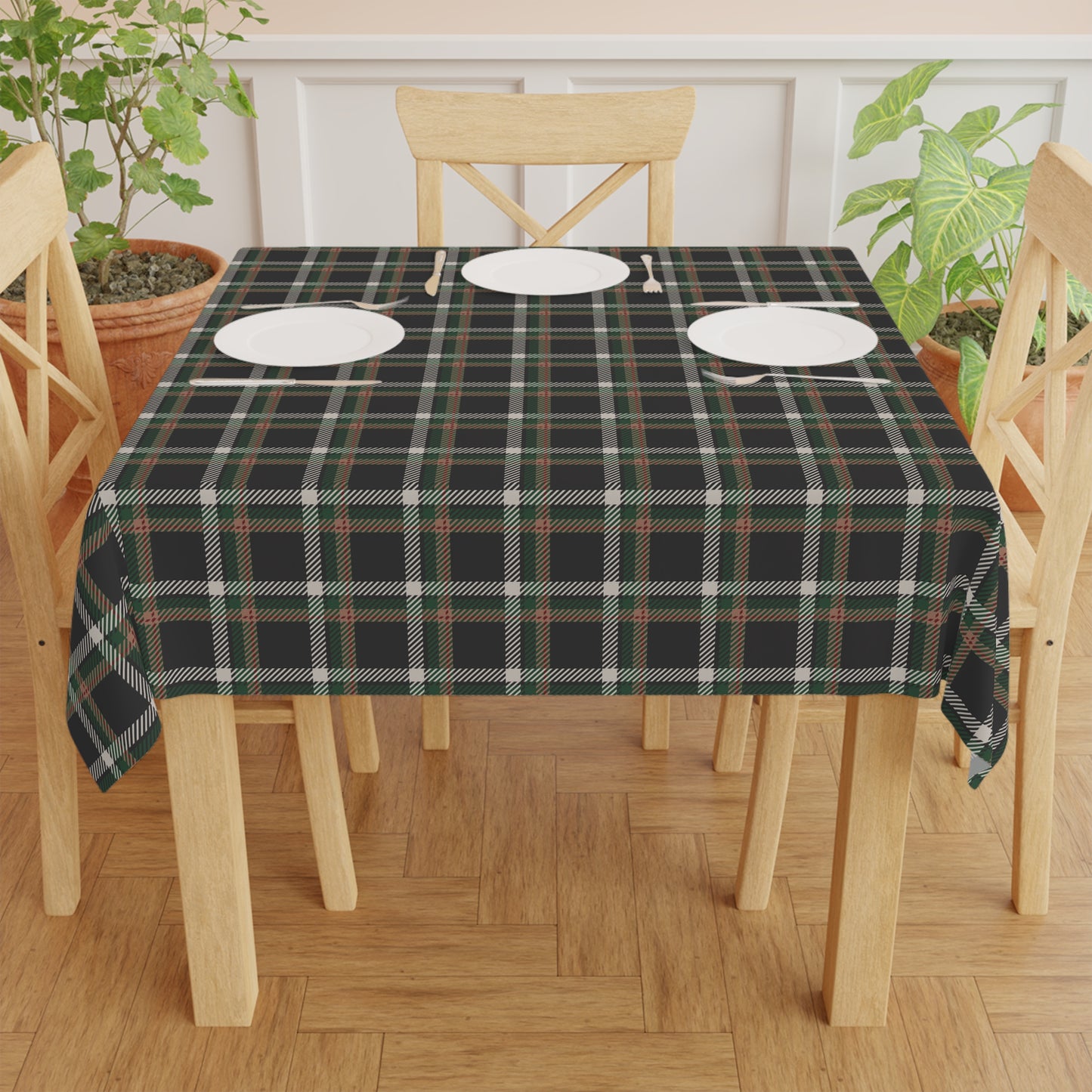 Faithful Tartan Tablecloth – “Abide in Grace” Edition