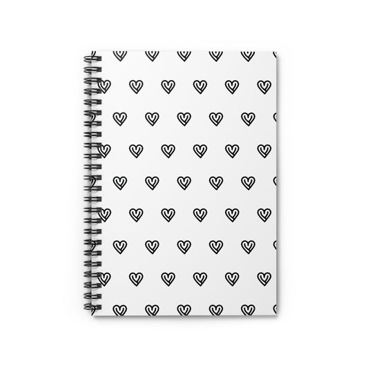 Faith in Every Line – White Heart Spiral Notebook