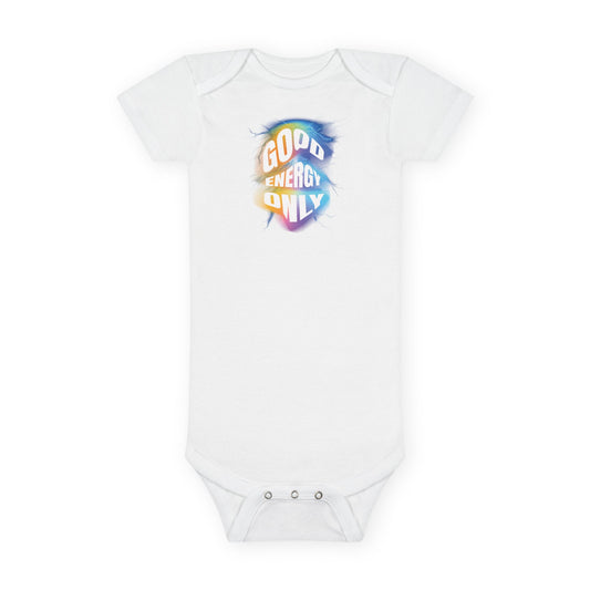Good Energy Only Organic Onesie - "Good Energy Only" Onesie® - Cute & Comfy Baby Clothes, Gift for New Parents, Baby Shower Essential, [...]