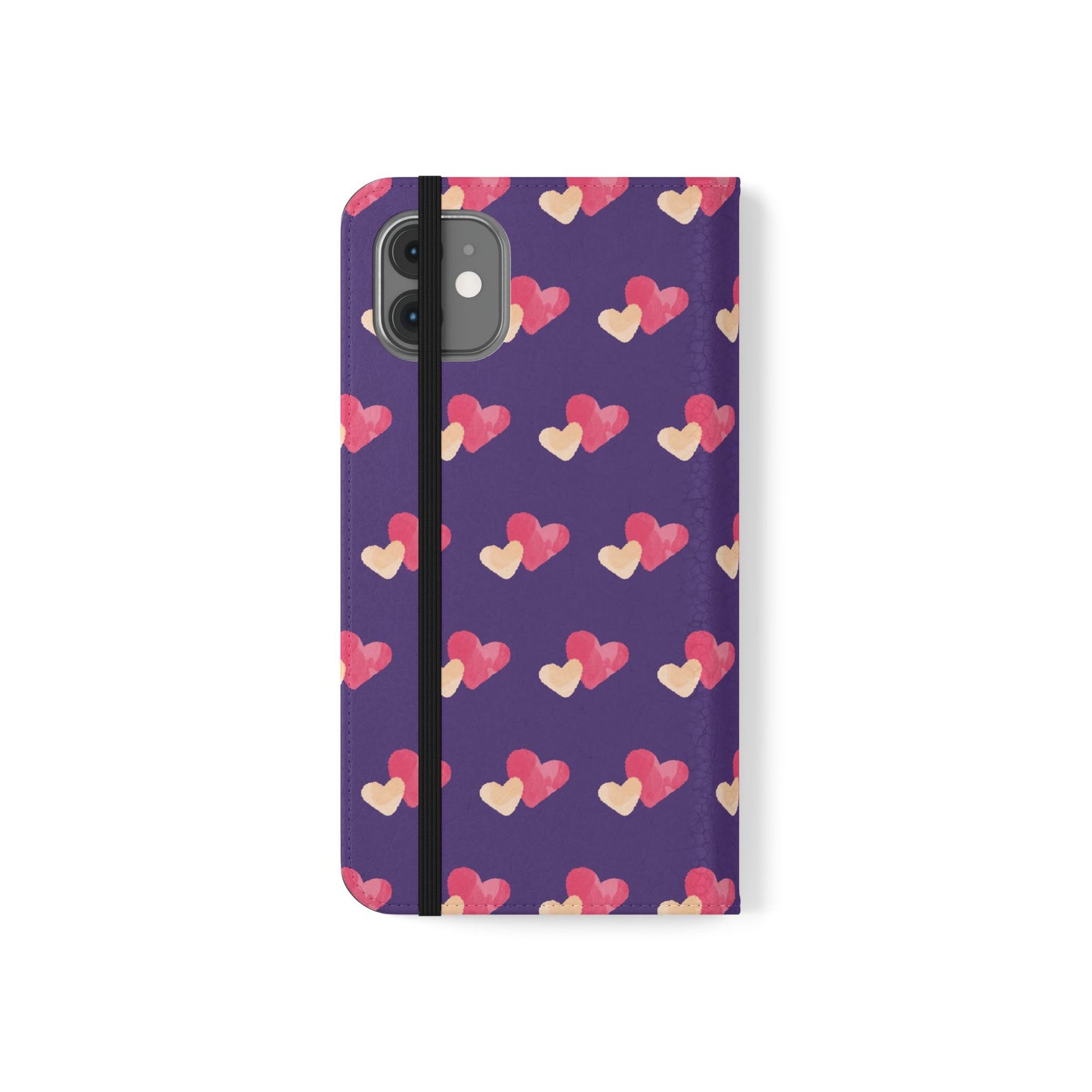 "Faith-Filled Hearts | Flip Phone Case – Purple"