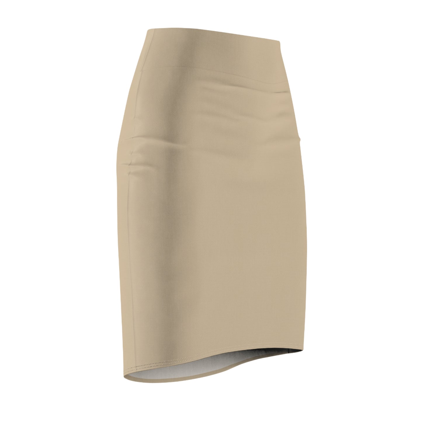 Soft Sand Polished Pencil Skirt