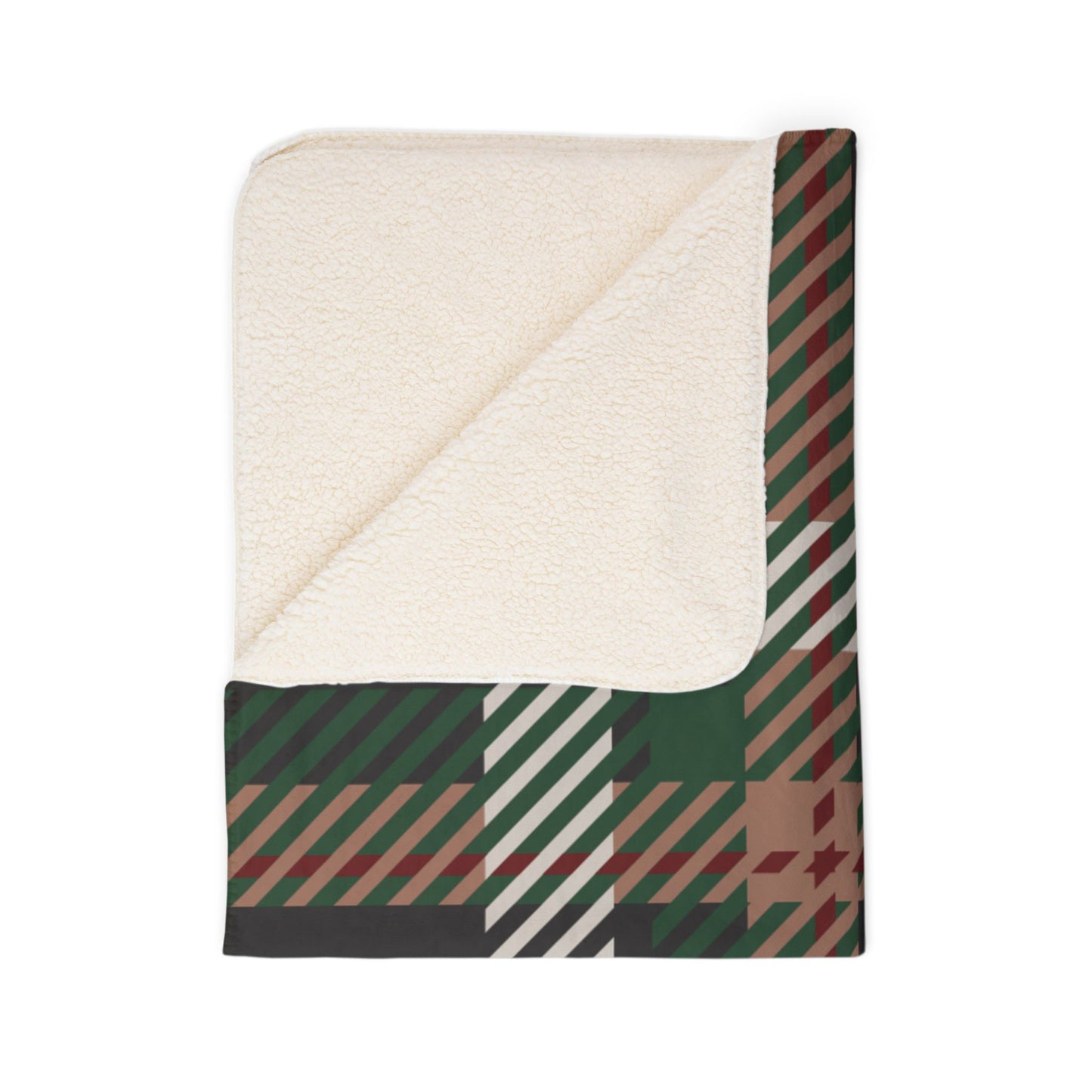 Faithful Tartan | Luxe Sherpa Throw Blanket (Available with Cream or Gray Underside)