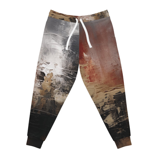 "Refined Chaos" Unisex Joggers – Abstract Motionwear, Trendy AOP Sweatpants for Activewear, Comfortable Workout Pants, Fashionable Joggers for All Occasions