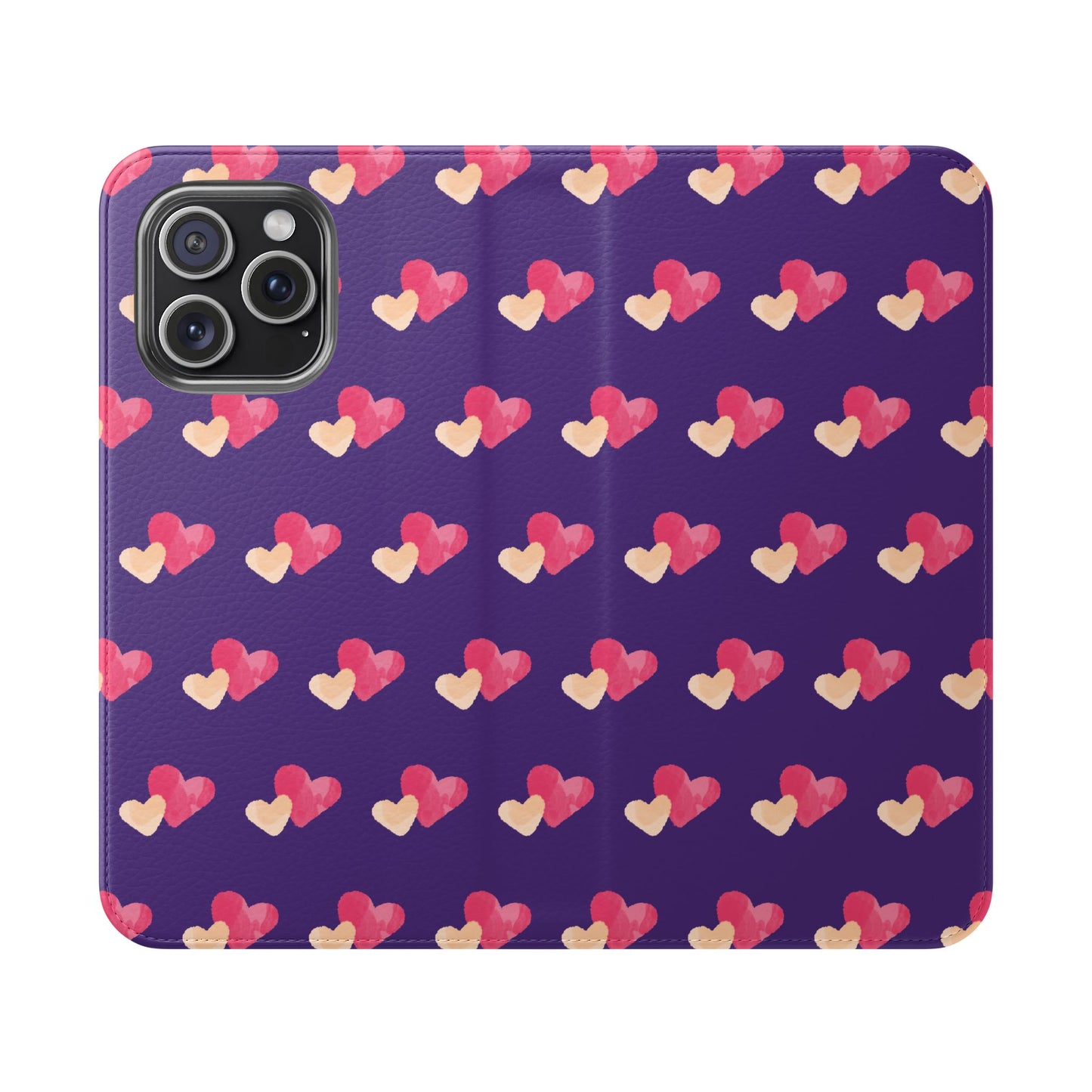"Faith-Filled Hearts | Flip Phone Case – Purple"