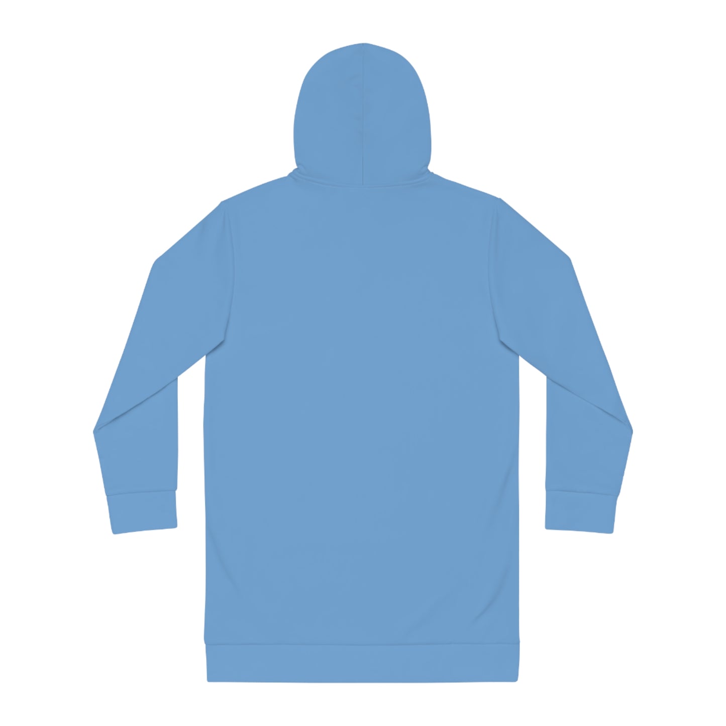Heaven-Bound Calm – Sky Blue Hoodie Dress