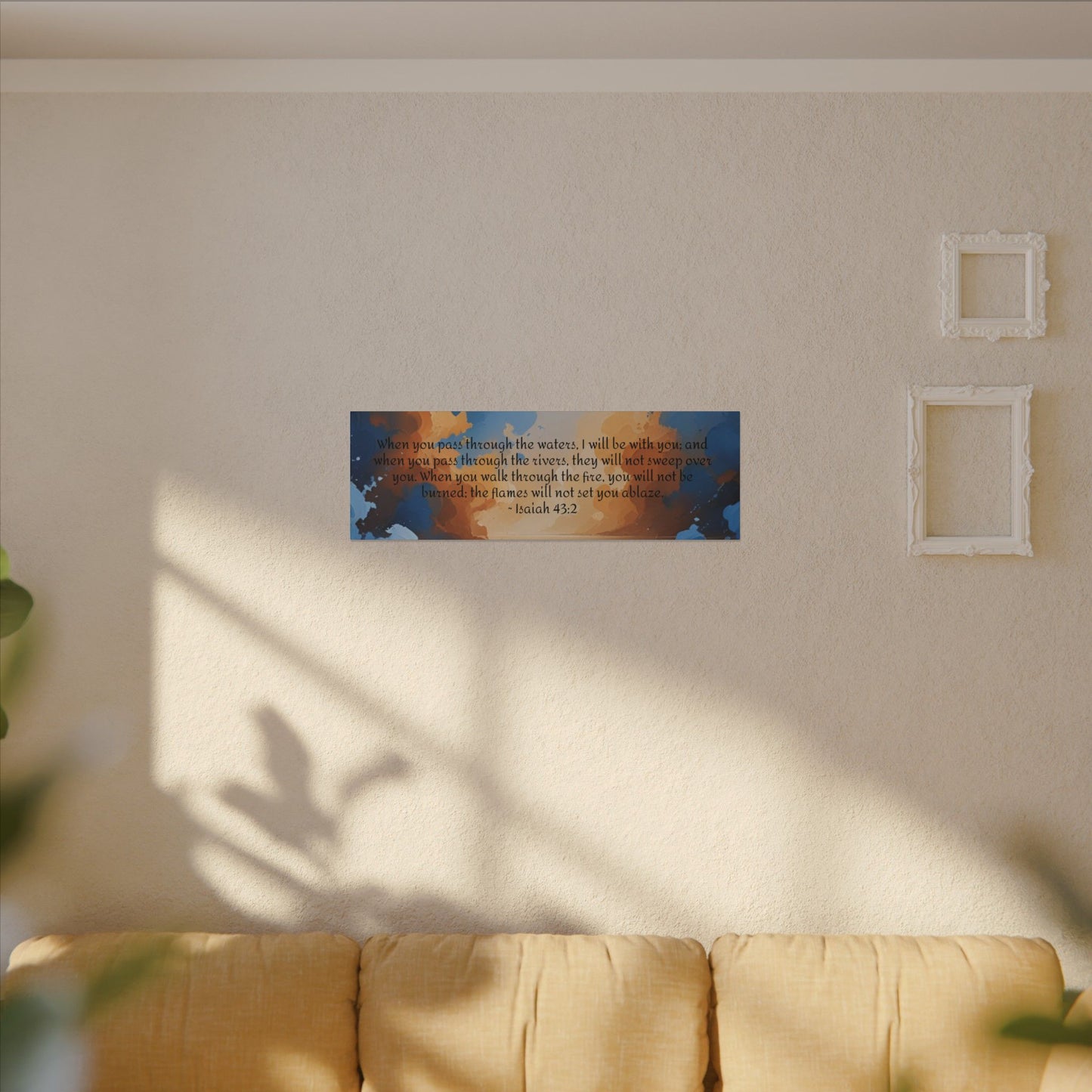 “Through the Fire & Water – Isaiah 43:2 Canvas”