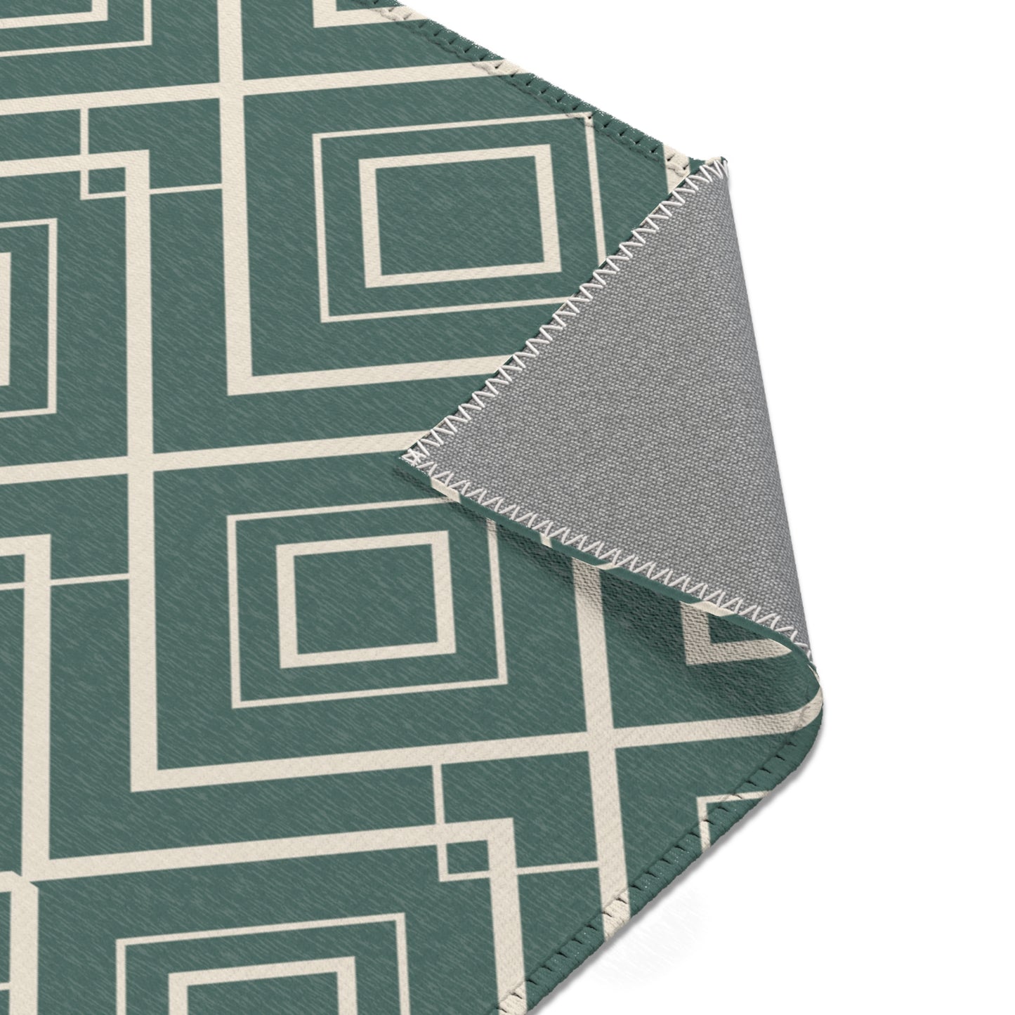 Jade Lattice Geometric Rug