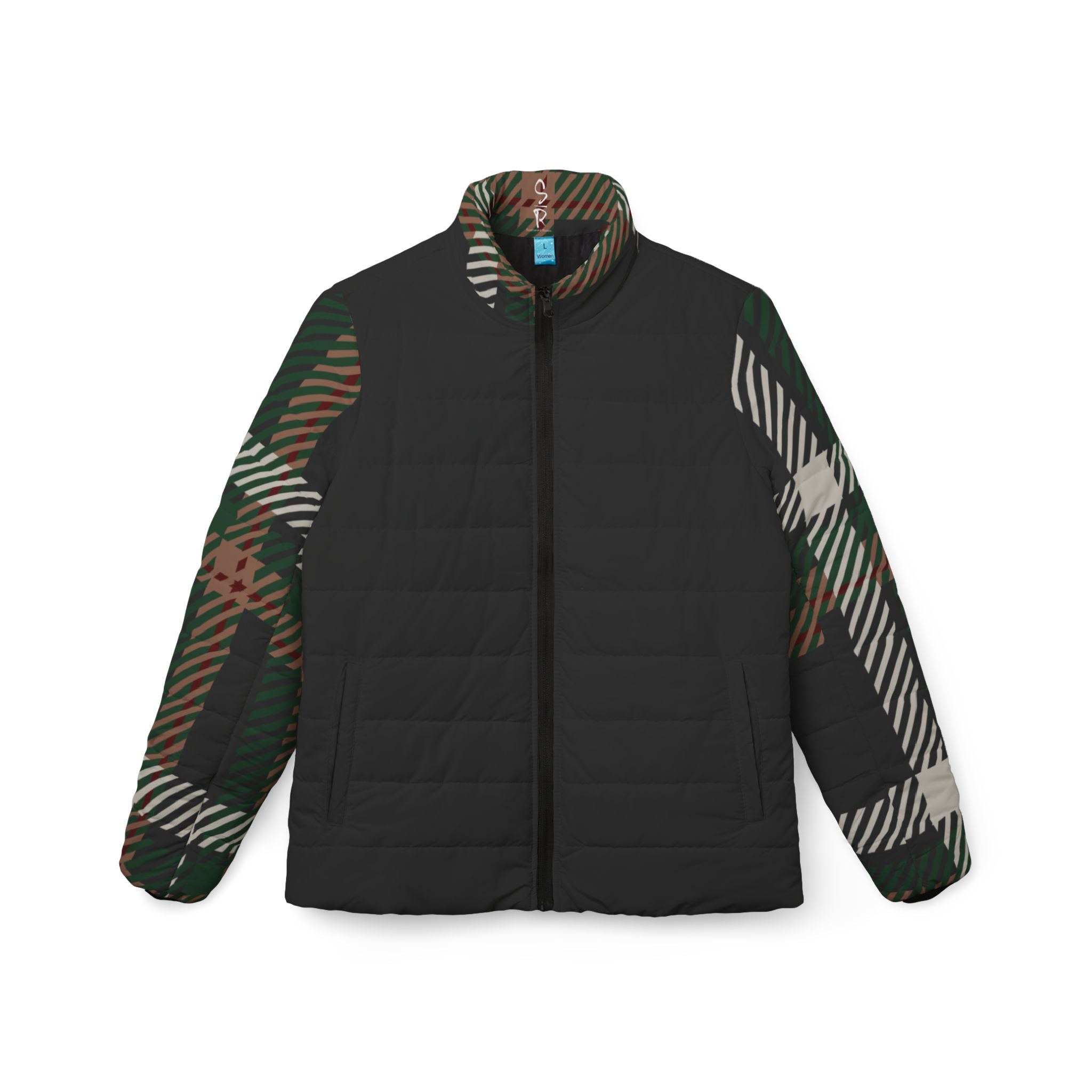 Faithful Tartan Puffer Jacket – Black Edition - Women's – Scattered Roses