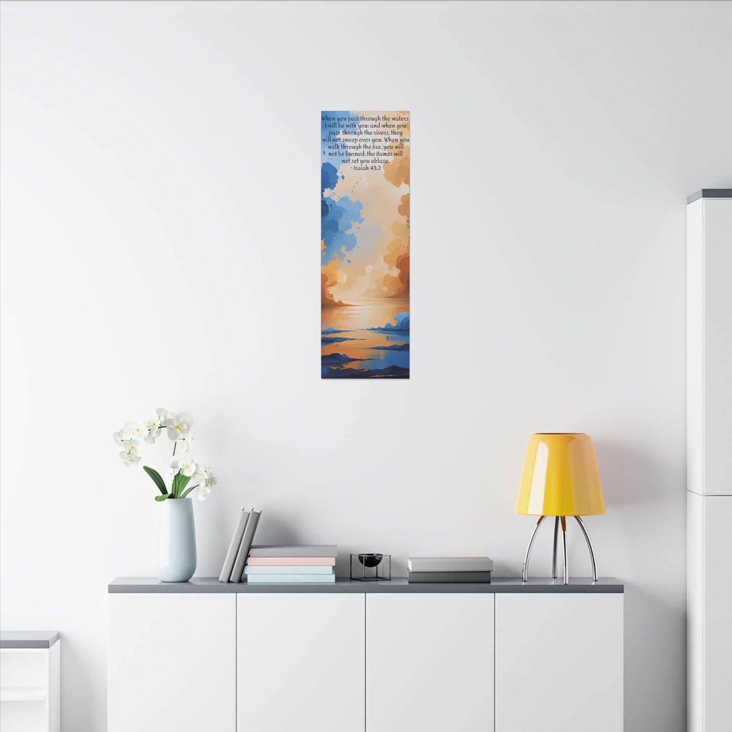 “Through the Fire & Water – Isaiah 43:2 Canvas”