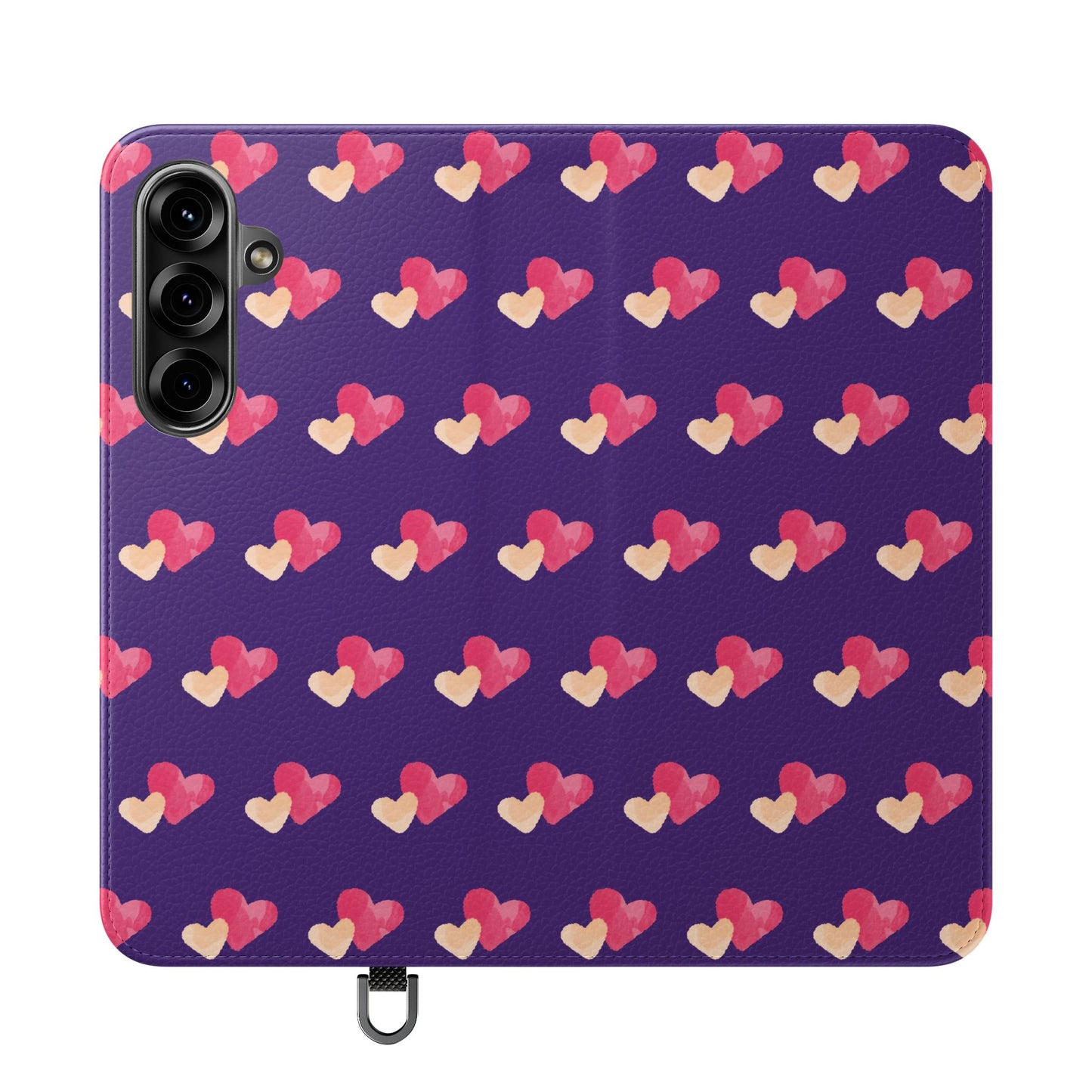 "Faith-Filled Hearts | Flip Phone Case – Purple"