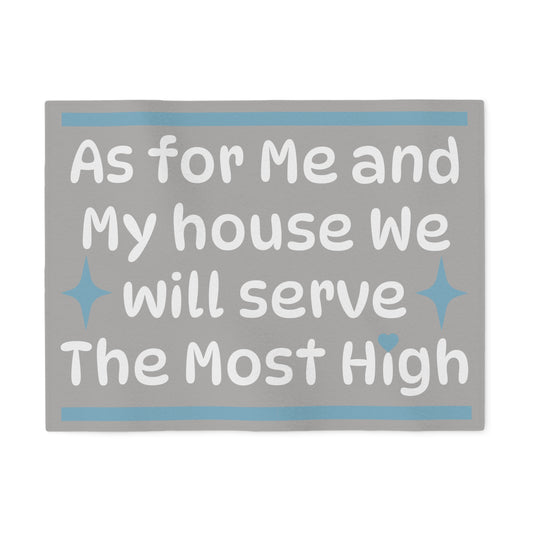 We Will Serve – Scripture Sweatshirt Blanket
