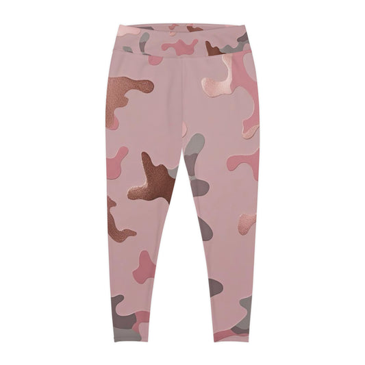 Blush Battle – Plus Size Camo Leggings