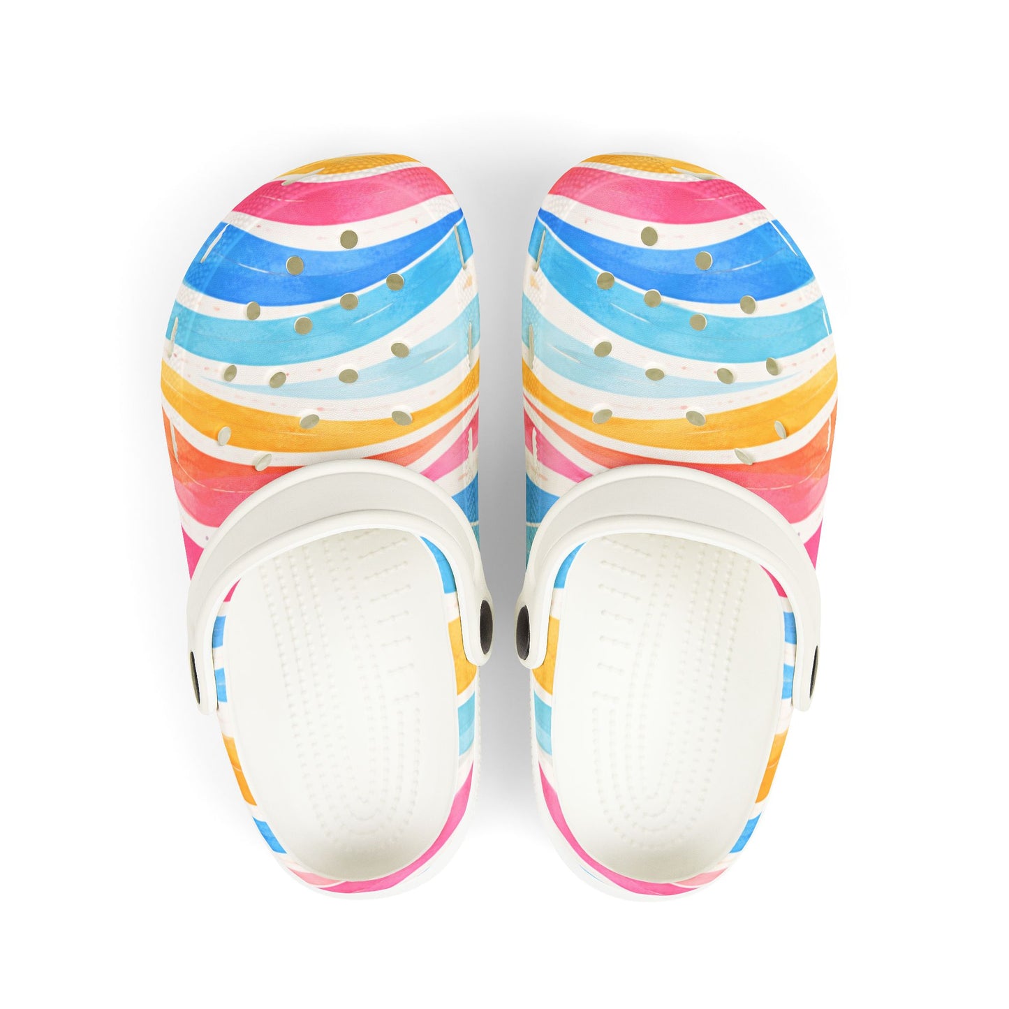 Sunburst Stripe Clogs (Unisex) | Golden Unfurling