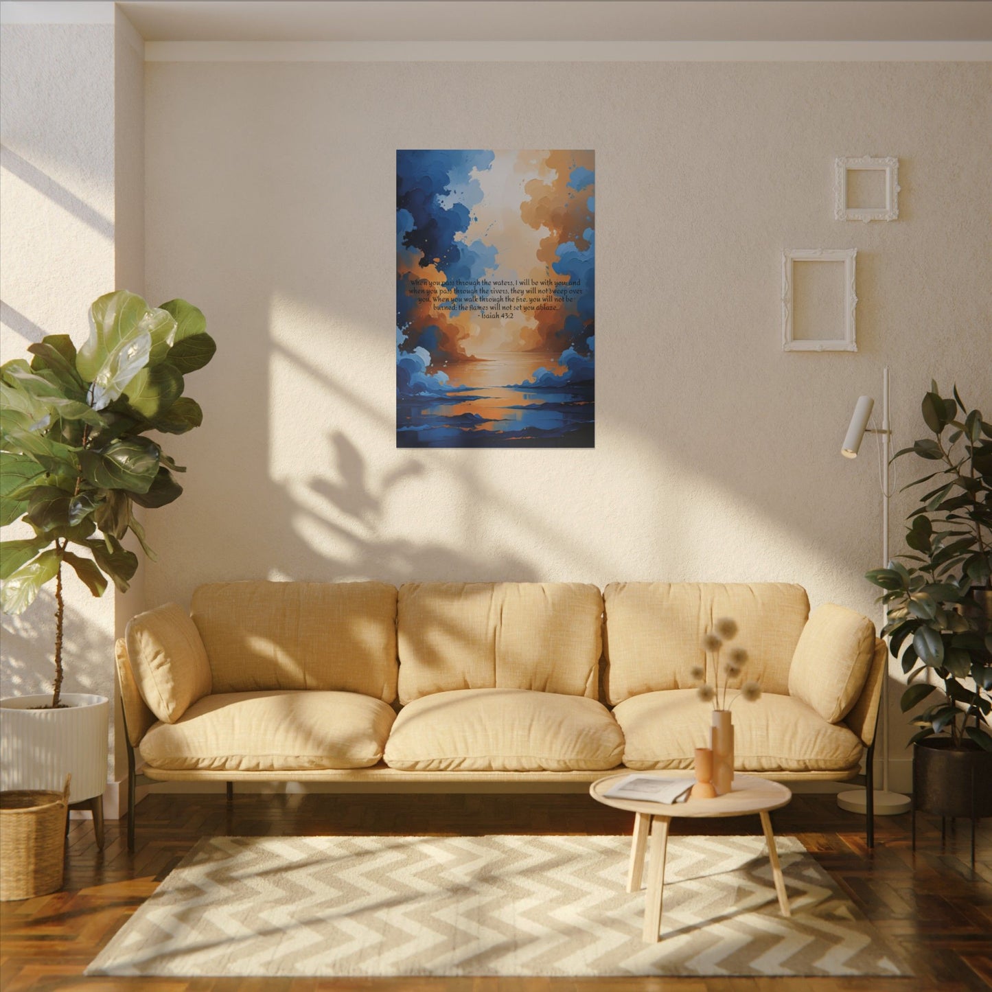 “Through the Fire & Water – Isaiah 43:2 Canvas”