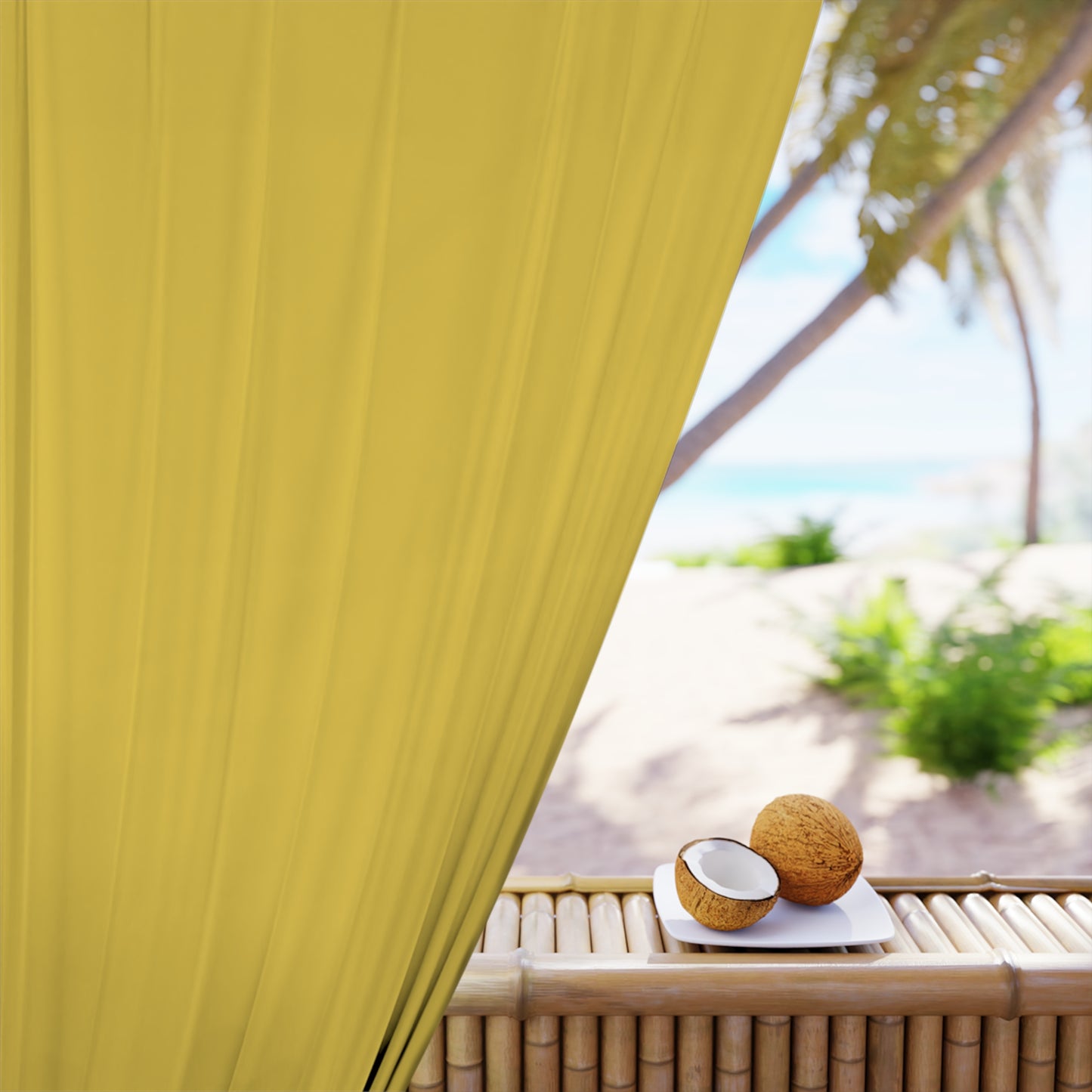 Gilded Rhythm Curtain Panel – Ochre - Single Panel Thermal Drapery