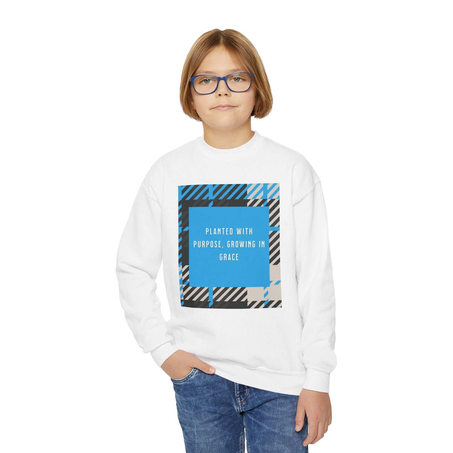 “Planted with Purpose, Growing in Grace” Luxe Unisex Sweatshirt