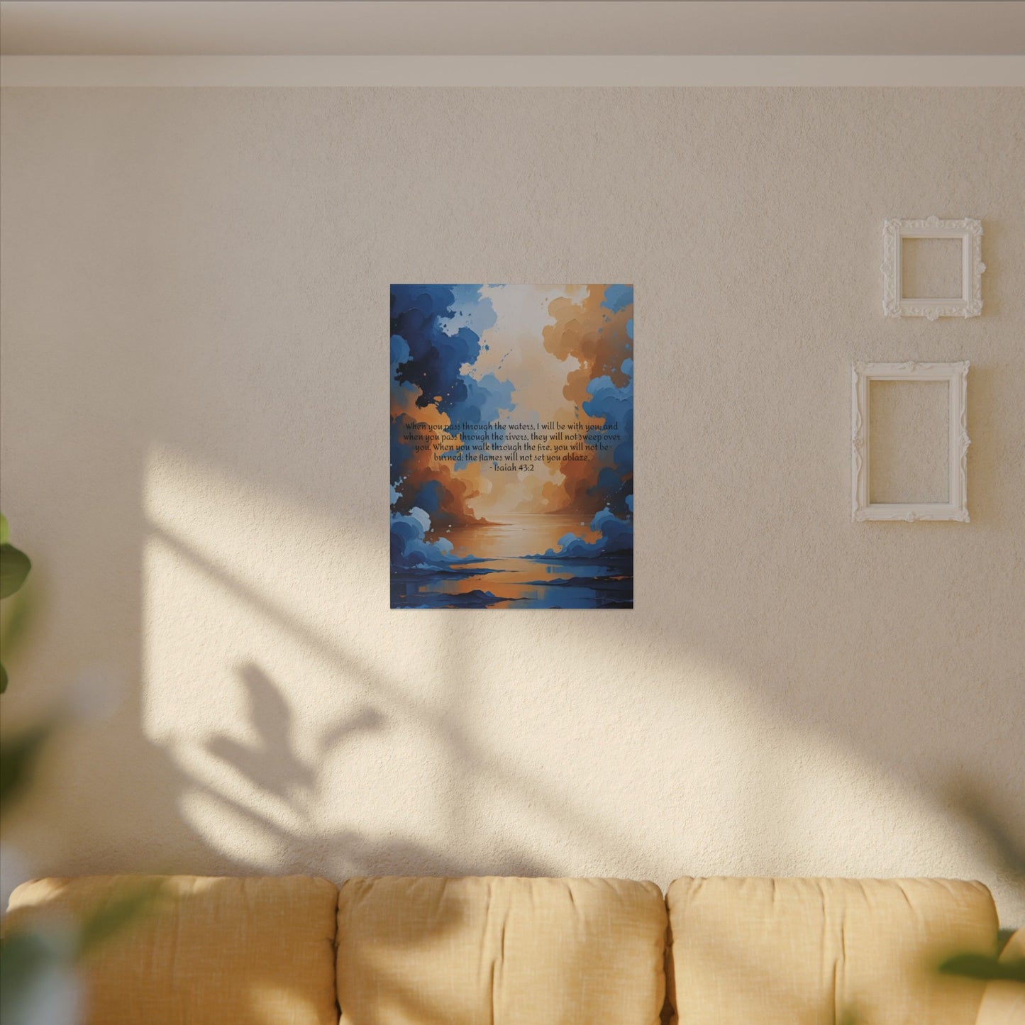 “Through the Fire & Water – Isaiah 43:2 Canvas”