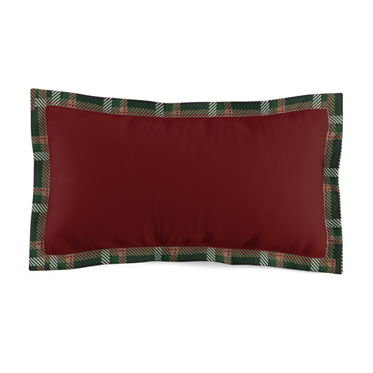 Faithful Tartan Pillow Sham – Oxblood