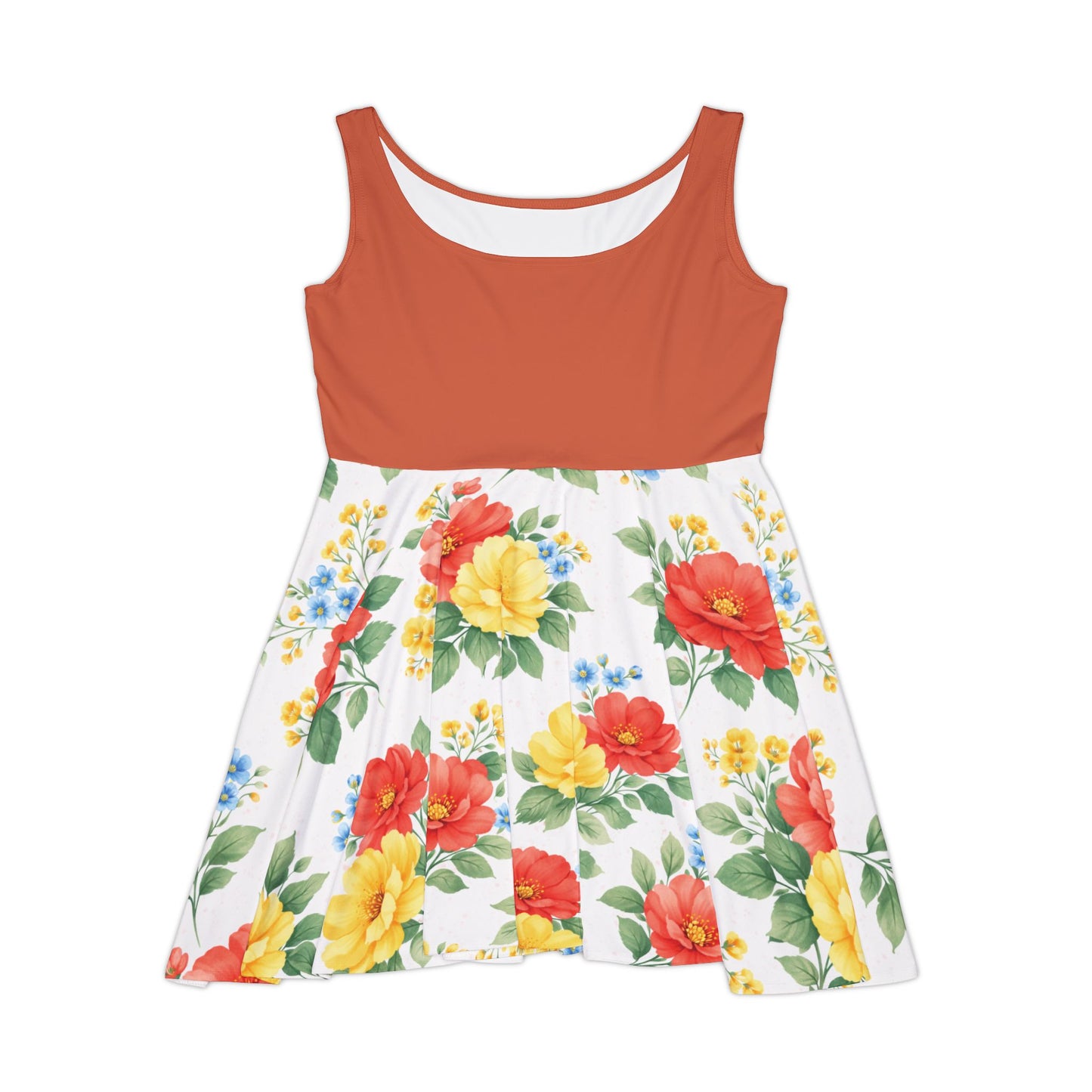 Petal Bloom Sleeveless Skater Dress