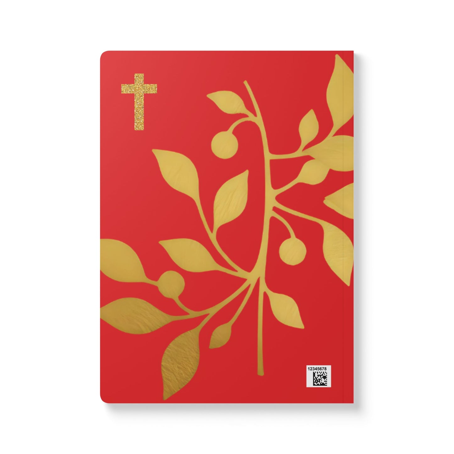 The Vine & The Branches – John 15:5 Journal (Red & Gold), Faith Journal, Prayer Journal, Christian Notebook, Gift for Women, Religious Journal