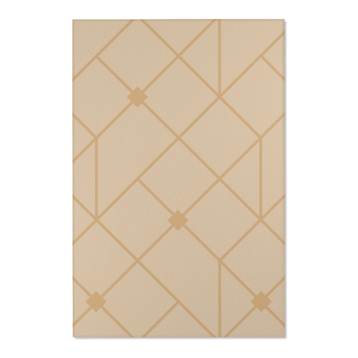 "Steadfast Beauty: Crossed Diamond Rug – Natural Deco Collection"
