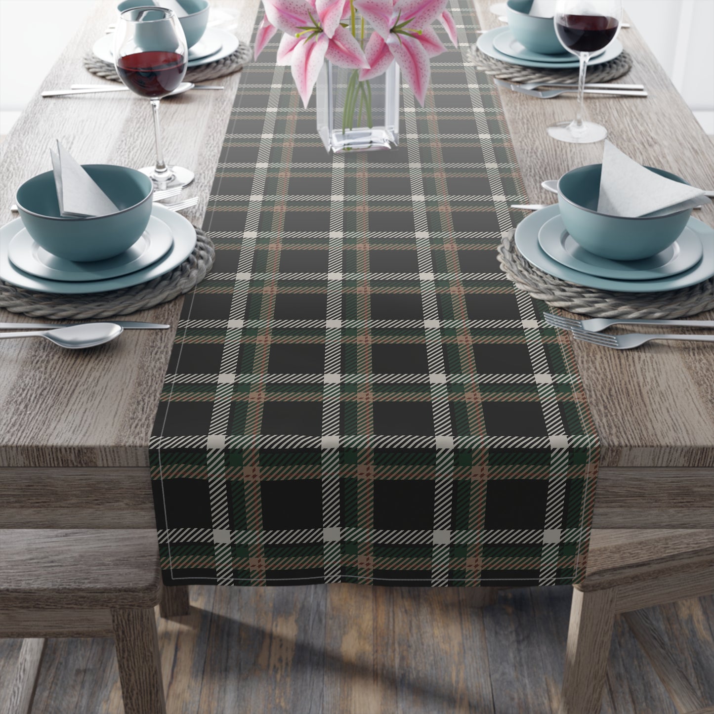 Faithful Tartan Table Runner – Rooted in Grace, Designed for Gathering