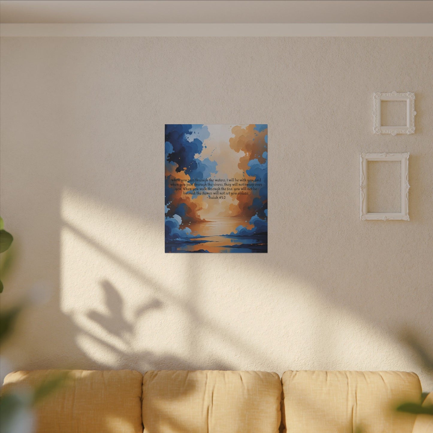 “Through the Fire & Water – Isaiah 43:2 Canvas”