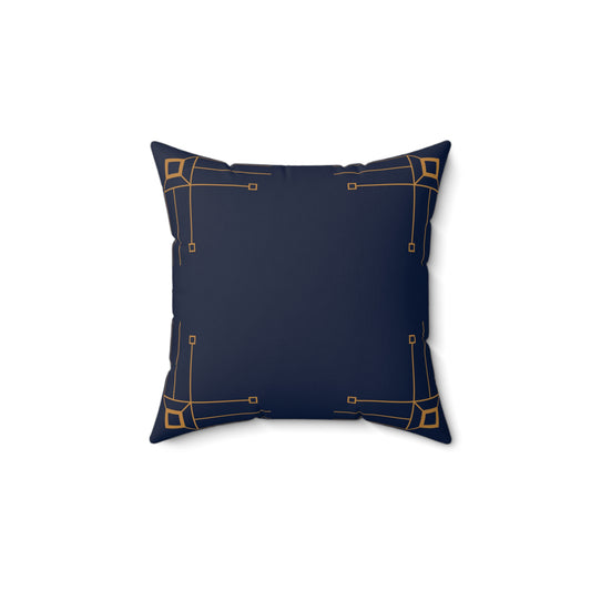Midnight Luxe Deco Border Throw Pillow