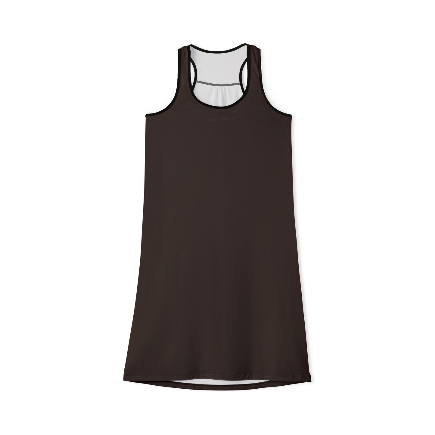 Dark Cocoa Brown Racerback Dress | Golden Unfurling Essentials