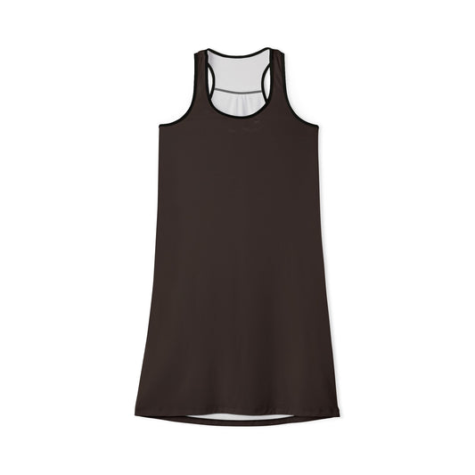 Dark Cocoa Brown Racerback Dress | Golden Unfurling Essentials
