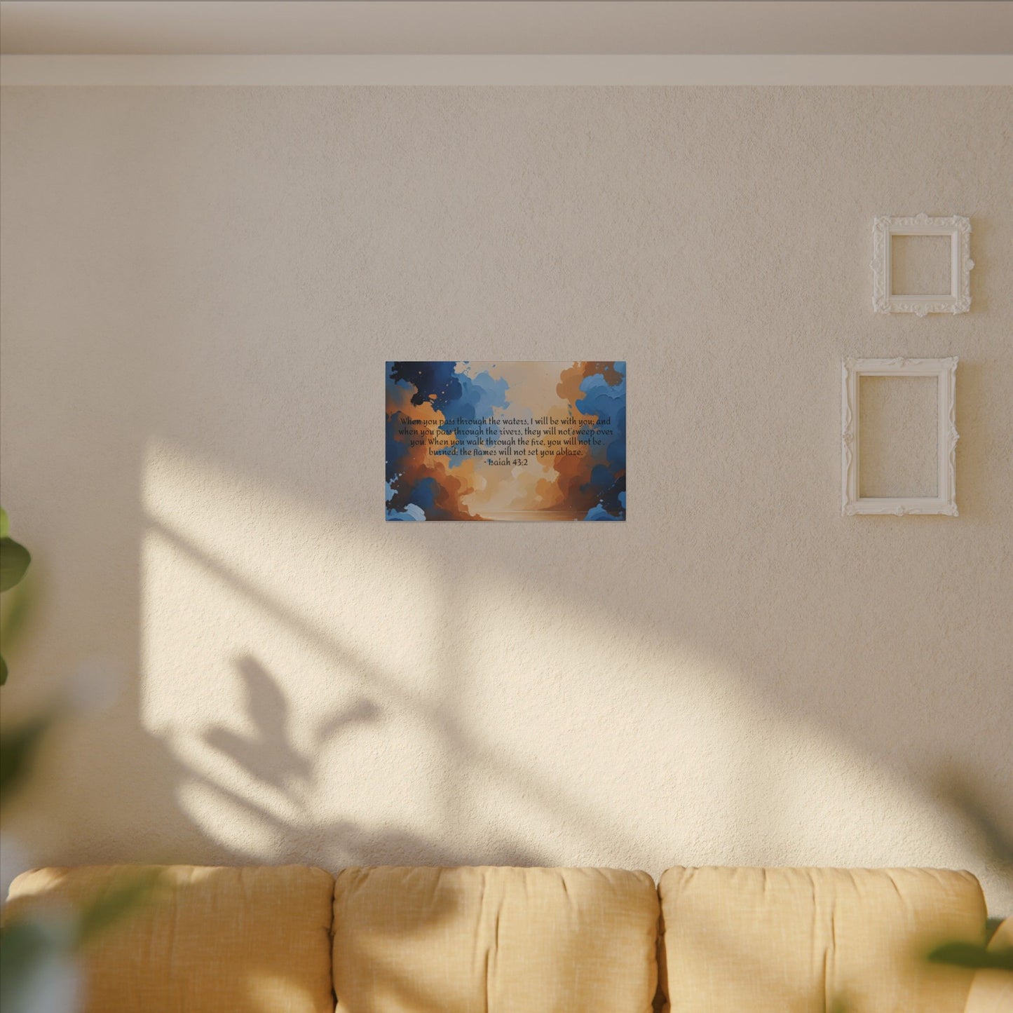 “Through the Fire & Water – Isaiah 43:2 Canvas”