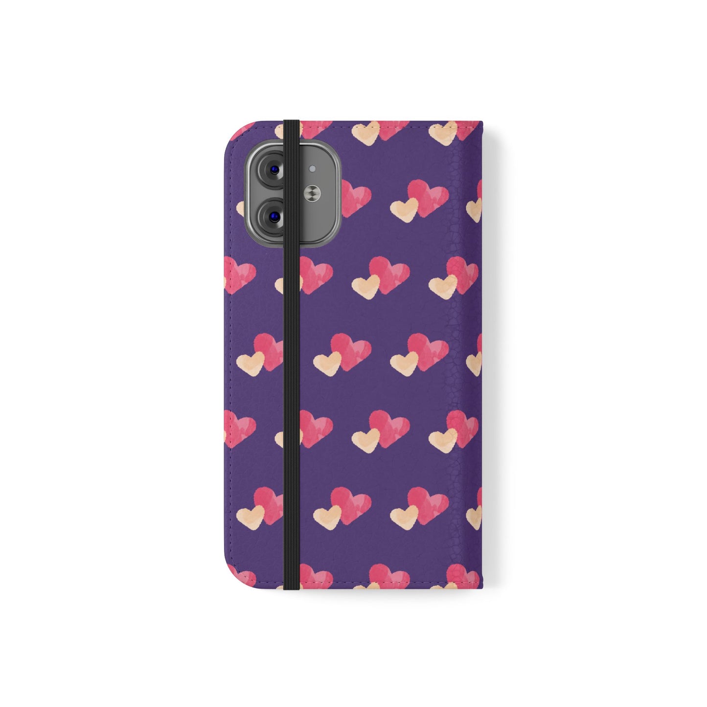 "Faith-Filled Hearts | Flip Phone Case – Purple"